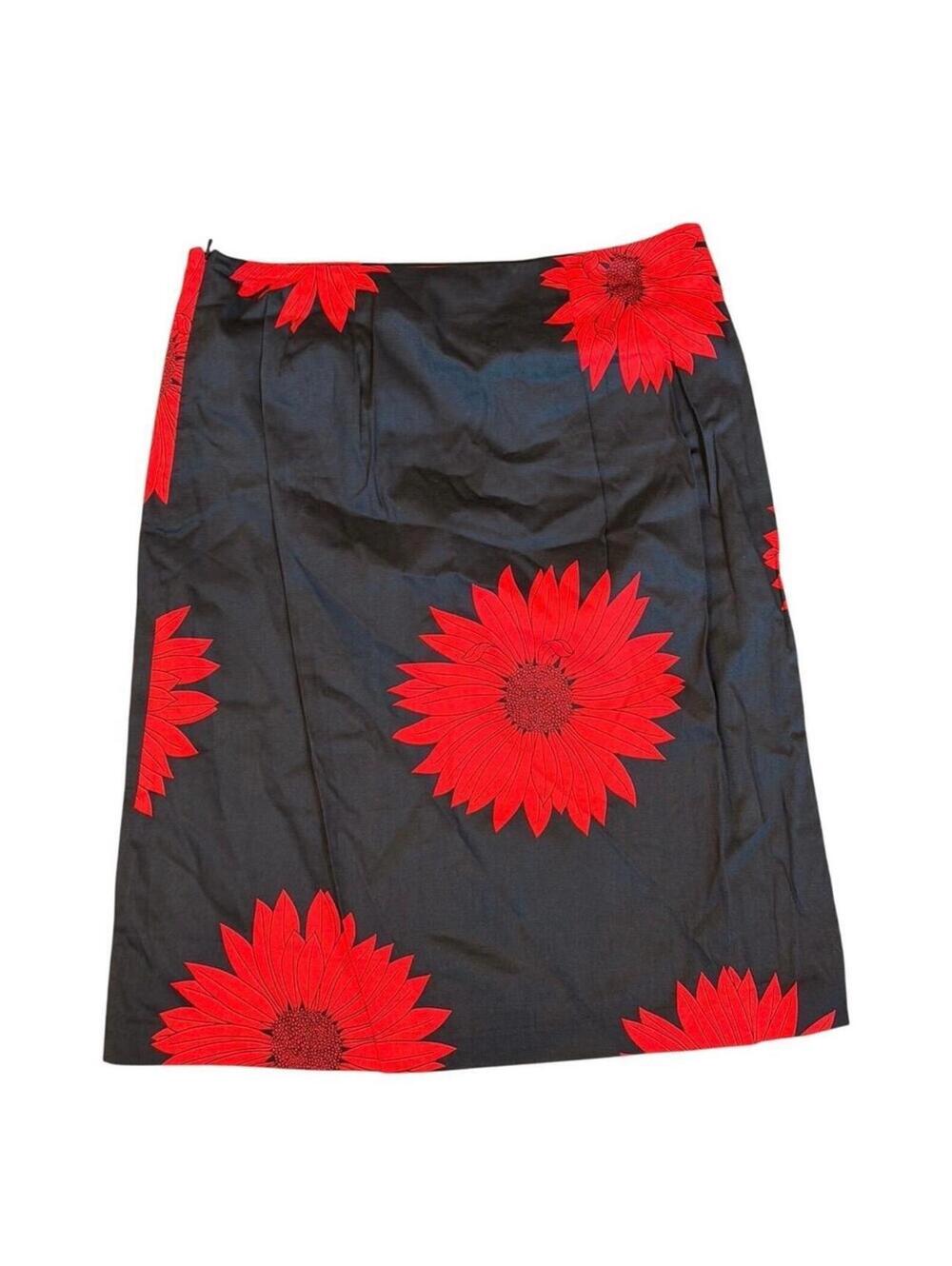 NWT Grace Dane Lewis Size 8 Women's Blk/Red Floral Skirt